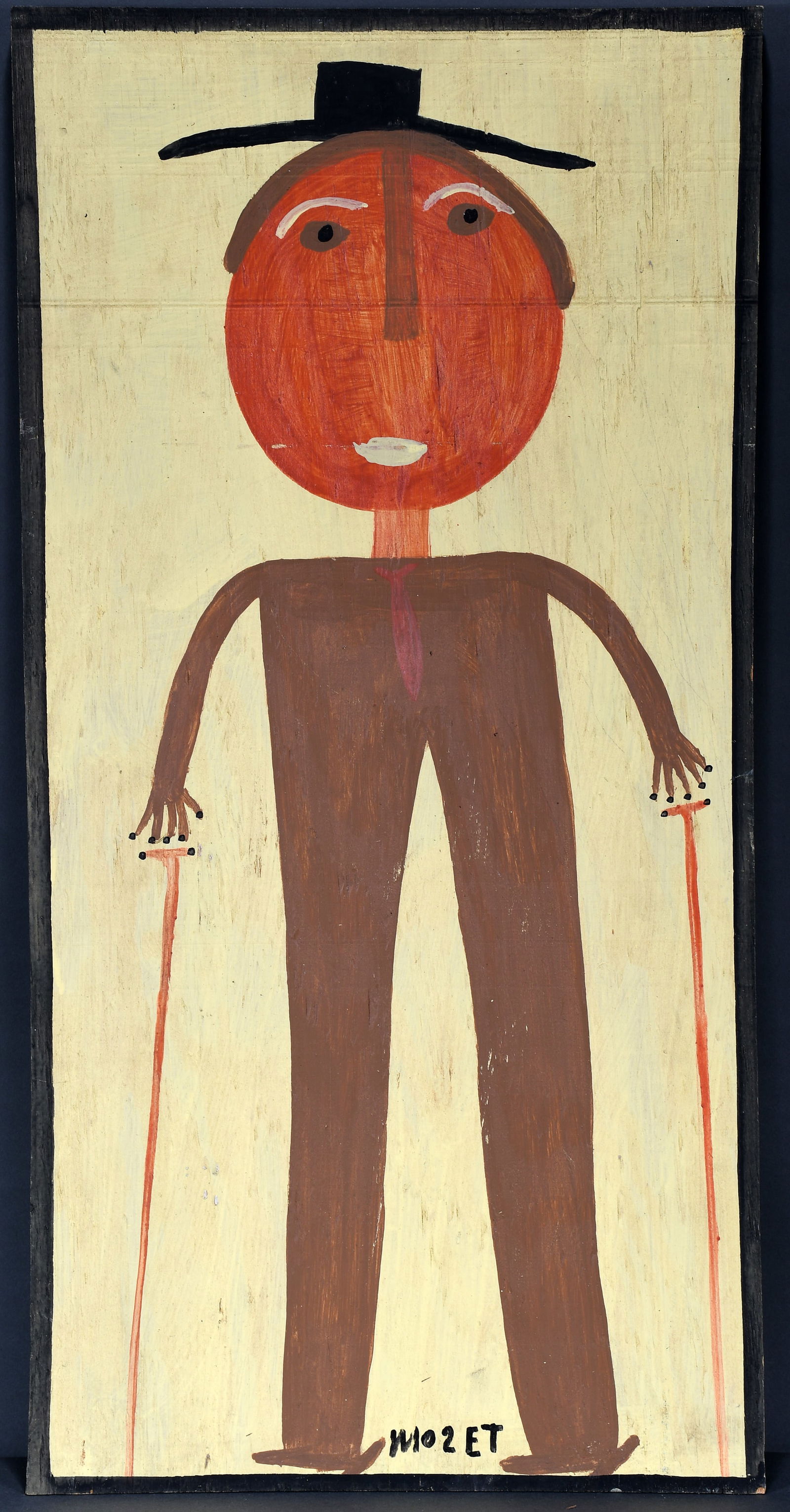 Mose Tolliver. Self Portrait with Crutches. (1 of 3)