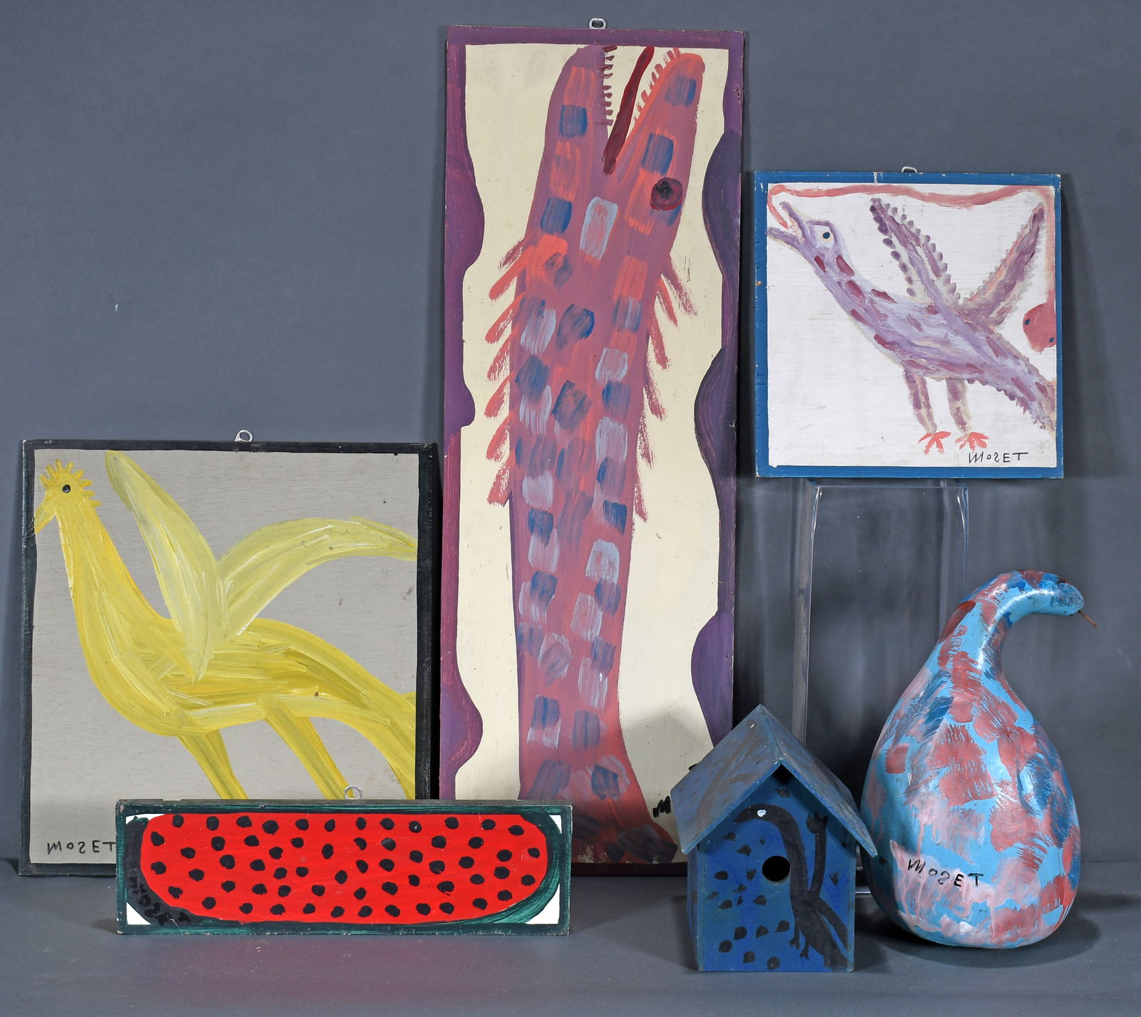 Mose Tolliver. Group Lot of Six Works (1 of 3)