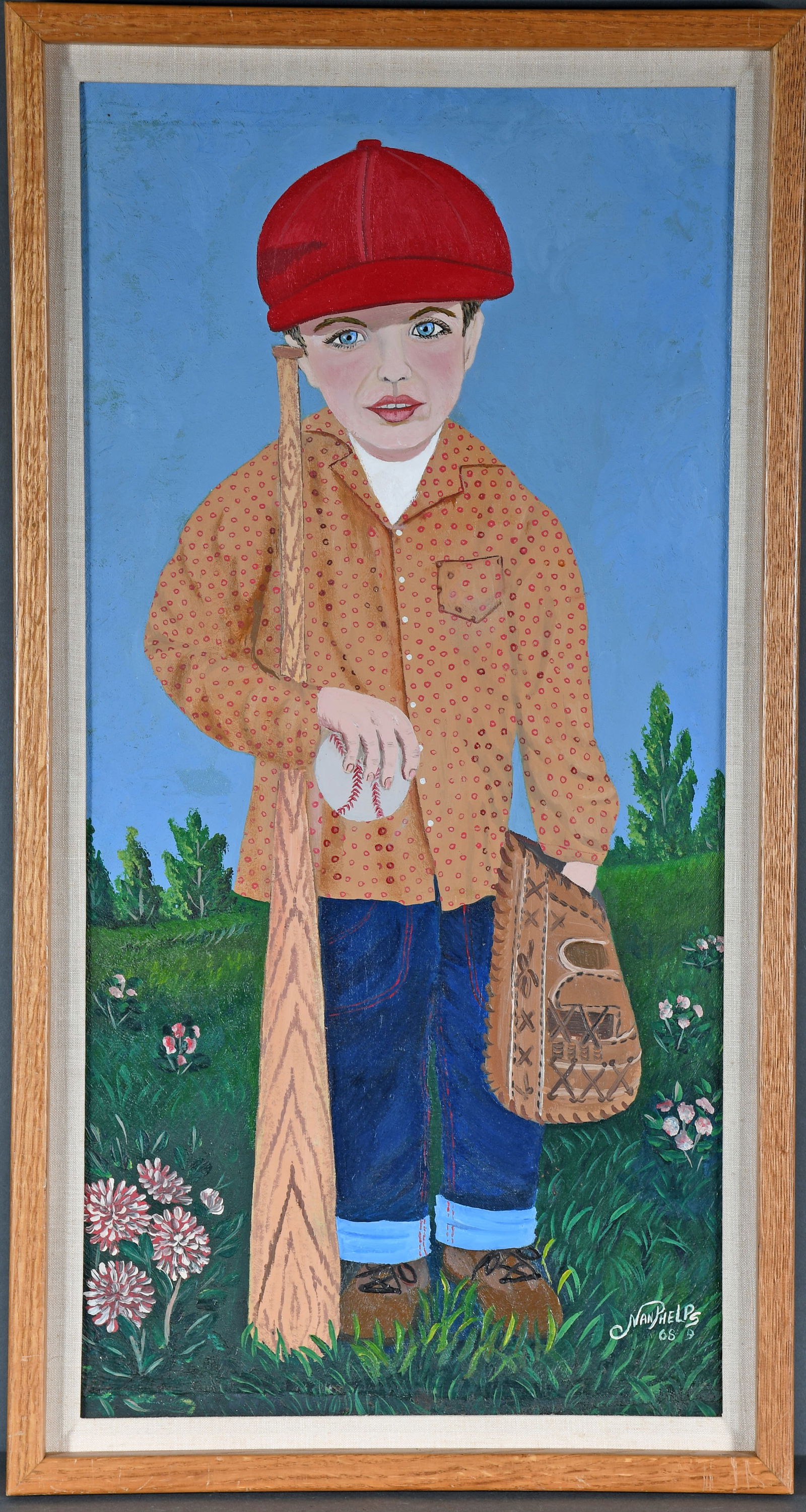 Nan Phelps. Robbie Phelps with a Baseball Bat. (1 of 3)