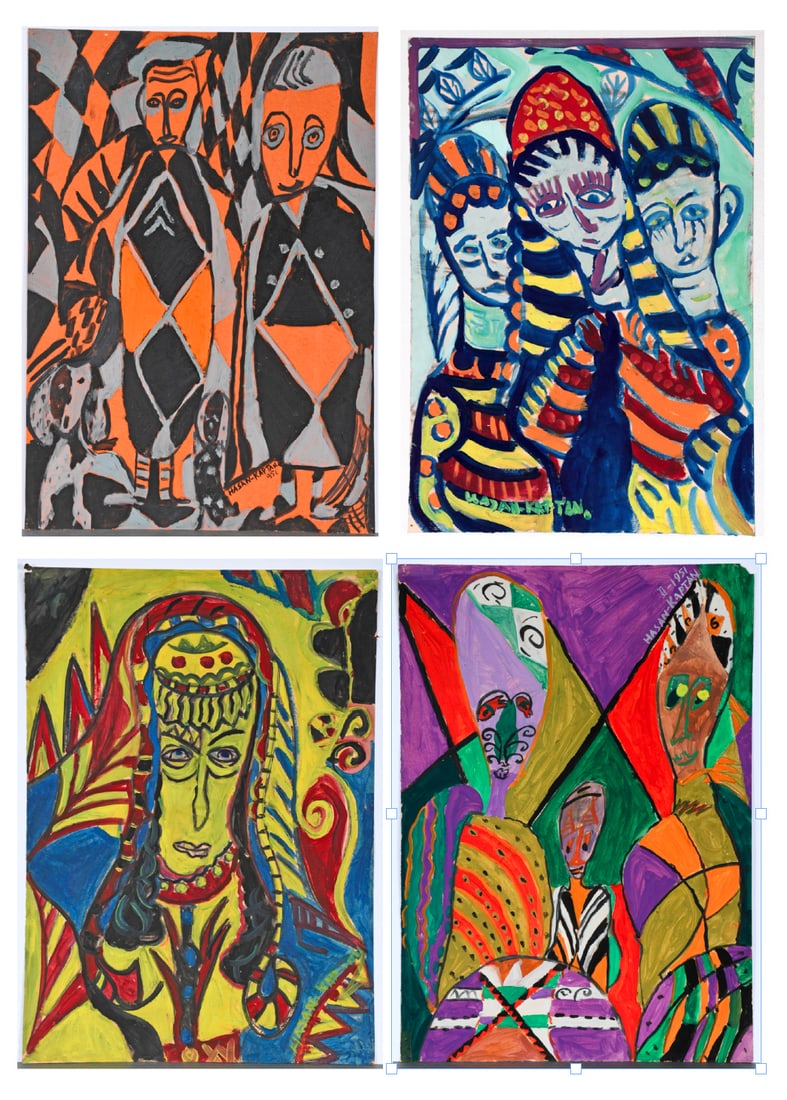 Hasan Kaptan. Four Works With Portraits. (1 of 13)