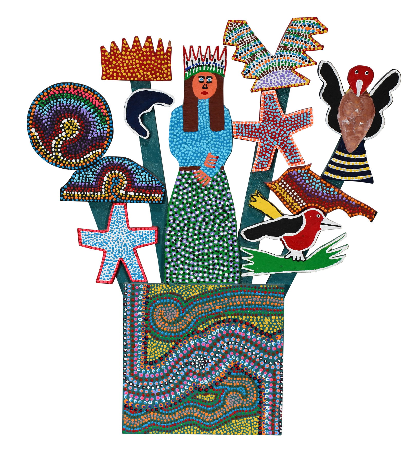 James Harold Jennings. Girl with Abstract. (1 of 3)