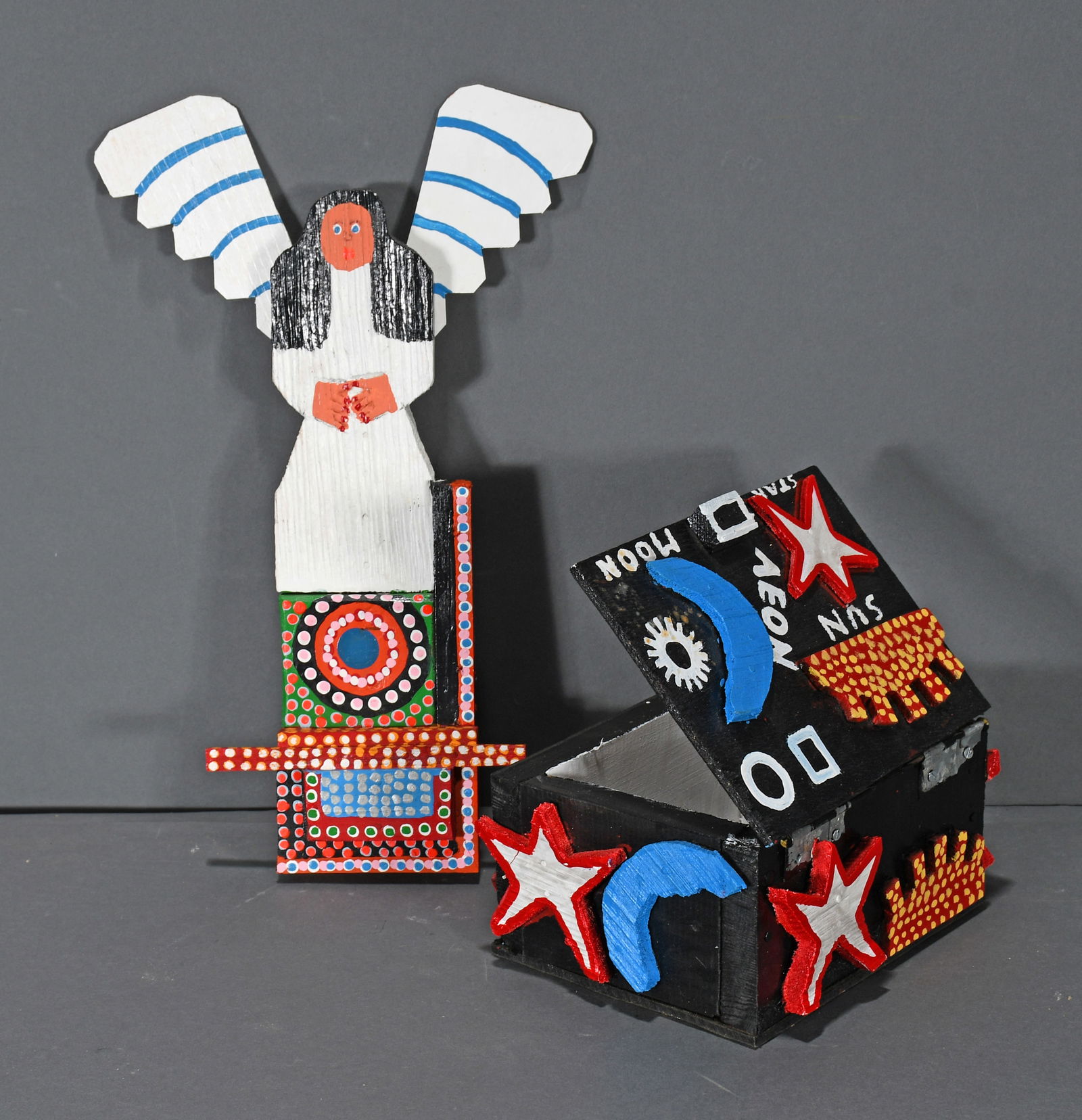 James Harold Jennings. Angel & Decorated Box. (1 of 3)