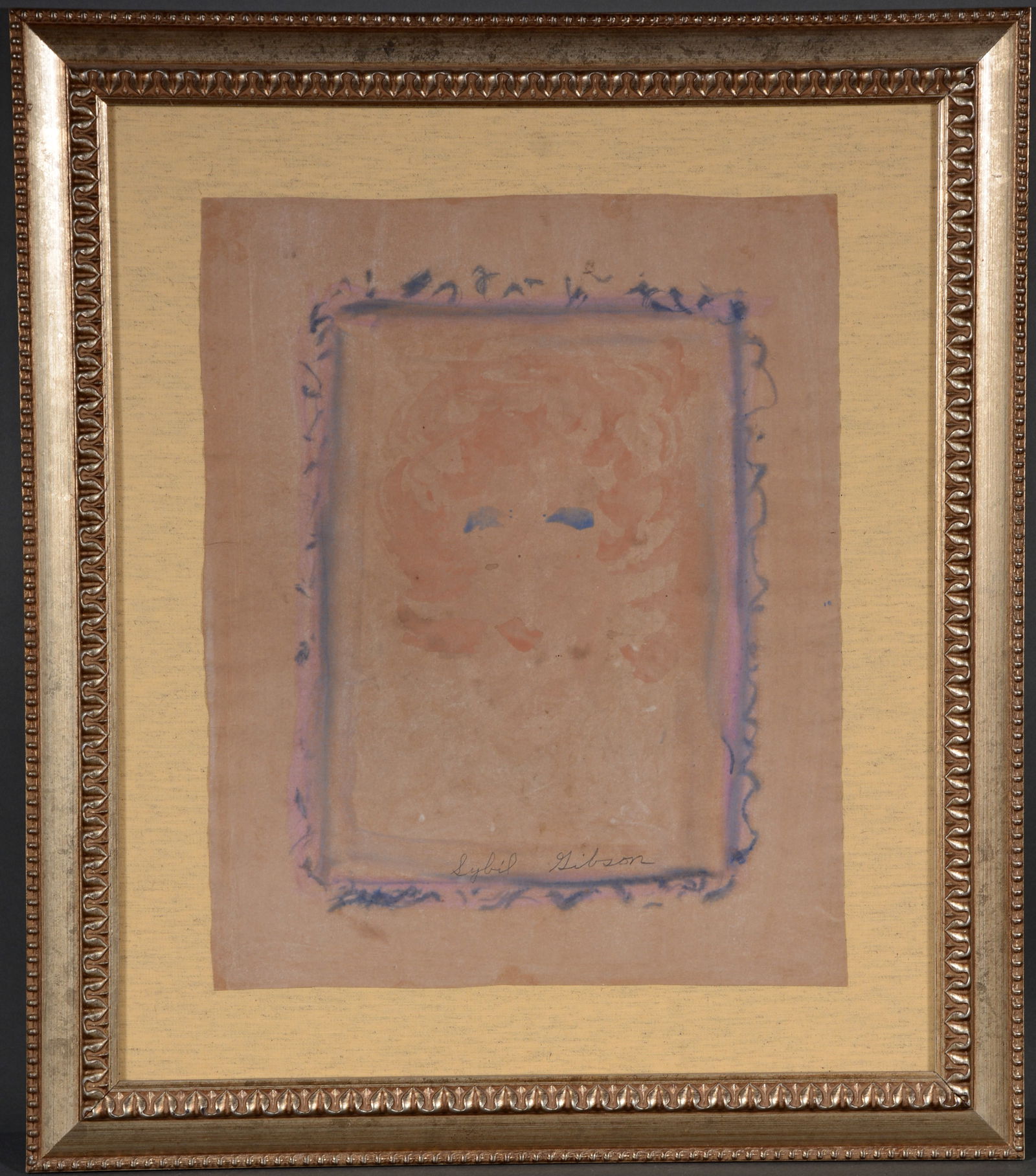 Sybil Gibson. Portrait Framed In Blue. (1 of 1)