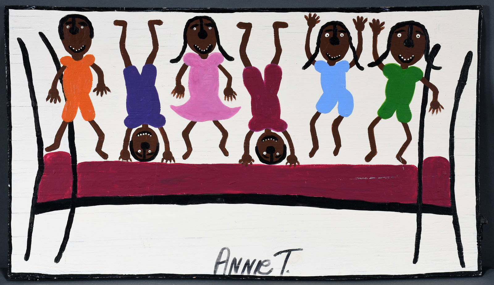 Annie Tolliver. My Six Grandchildren Jumping On Bed. (1 of 2)