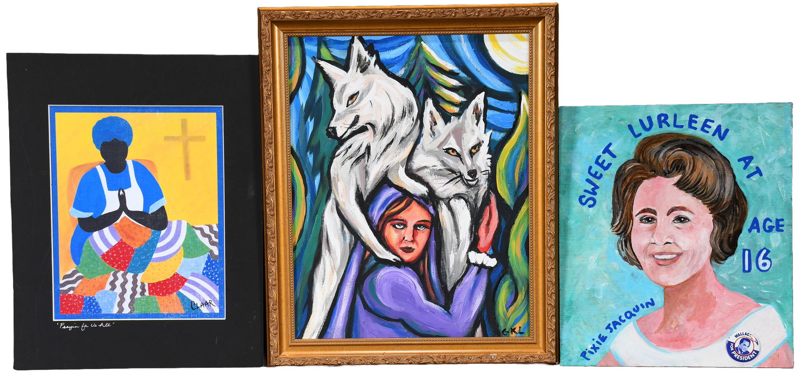 Grace Kelly Laster, Claar, and Pixie Jacquin. Three works. (1 of 2)