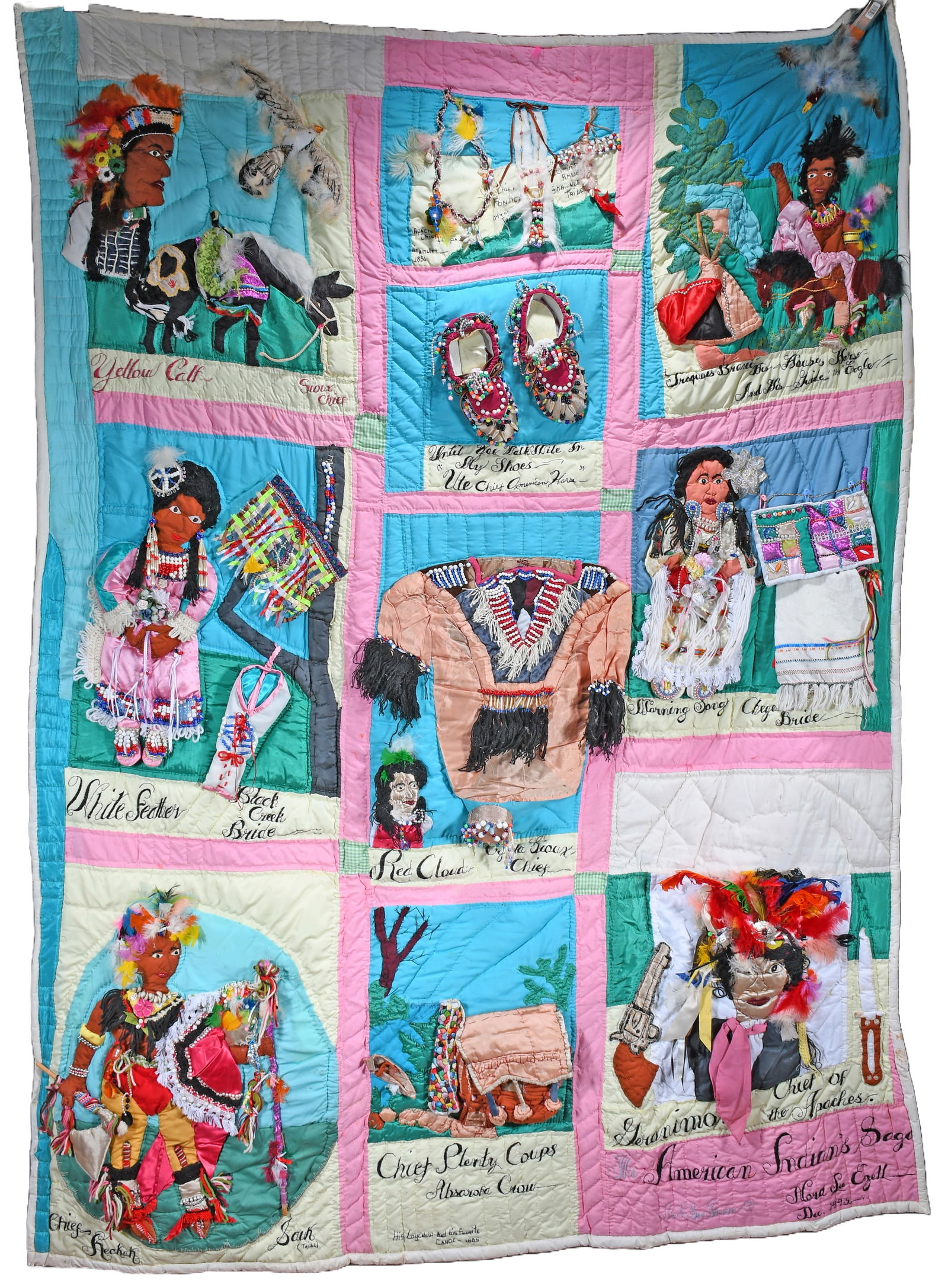 Nora Lee Ezell. The American Indian's Saga Quilt. (1 of 7)