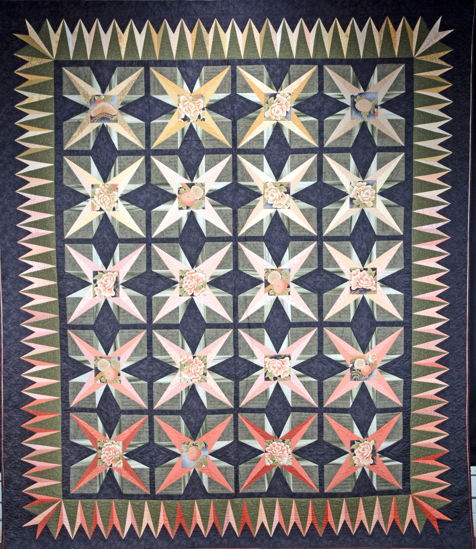 Barbara Swinea. Nova Quilt.: Barbara Swinea. Nova. 1995. Signed, dated and titled. Cotton quilt. Excellent condition. 86" x 102". Provenance: Barbara Hacker Hunter Collection. Est. $500-1,000. Ship: $45