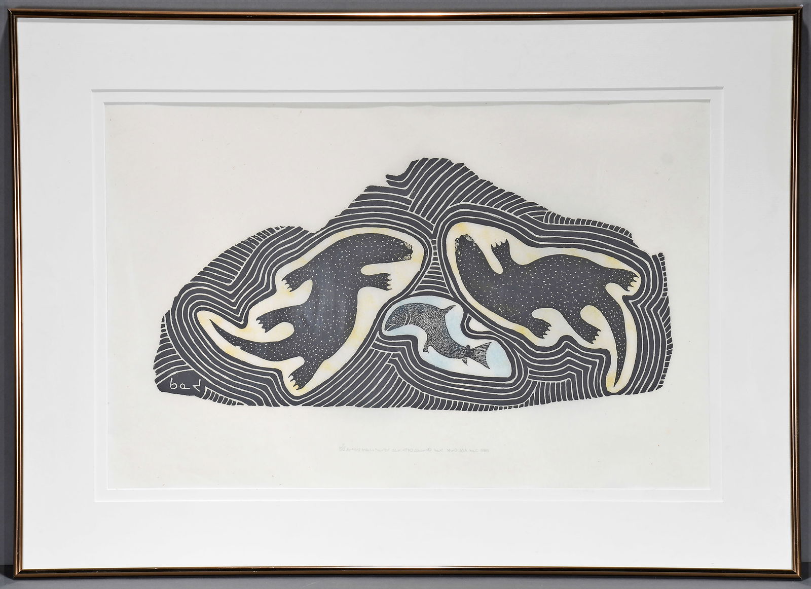 Inuit. Two Otters and a Fish. (1 of 4)