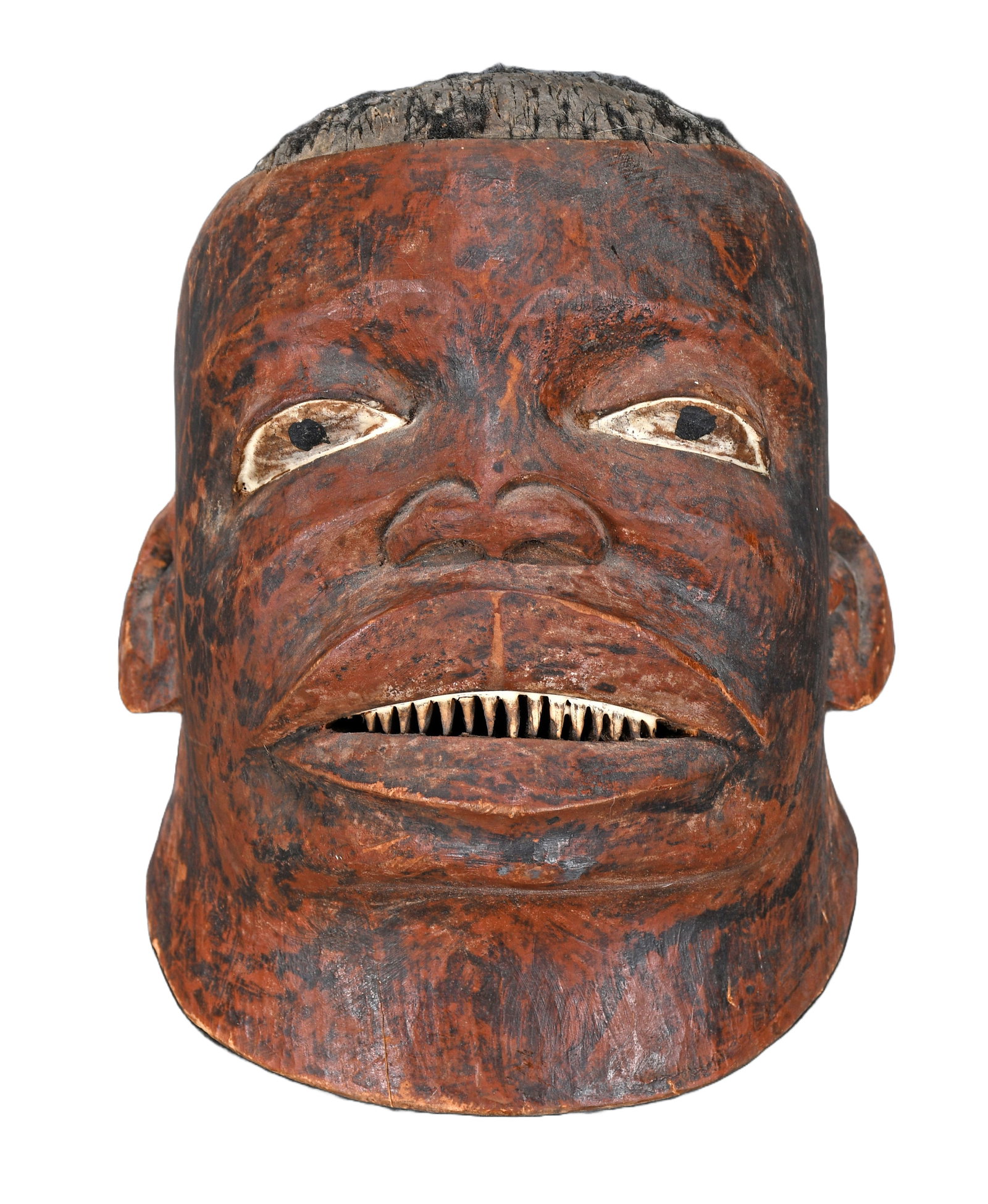 Makonde Tribe. African Mask.: Makonde Tribe. African Mask. Carved and painted wood with mixed media. Great condition. 9.5" h. Est. $100-200. Ship: $45