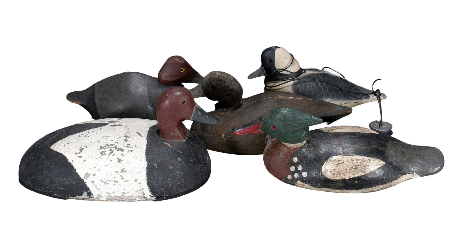Bill Mills. Group of Five Duck Decoys (1 of 6)
