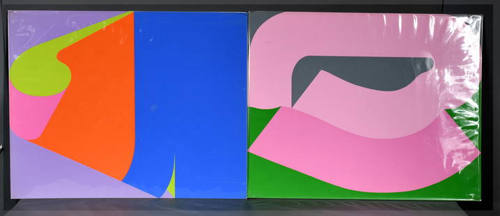 Sven Lukin. Two works,: Sven Lukin. Two works, Untitled. Signed on verso. Print. Excellent condition. 29" w x 23" h. Provenance: Phyllis Kind Collection. Est. $300-500. Ship: $65