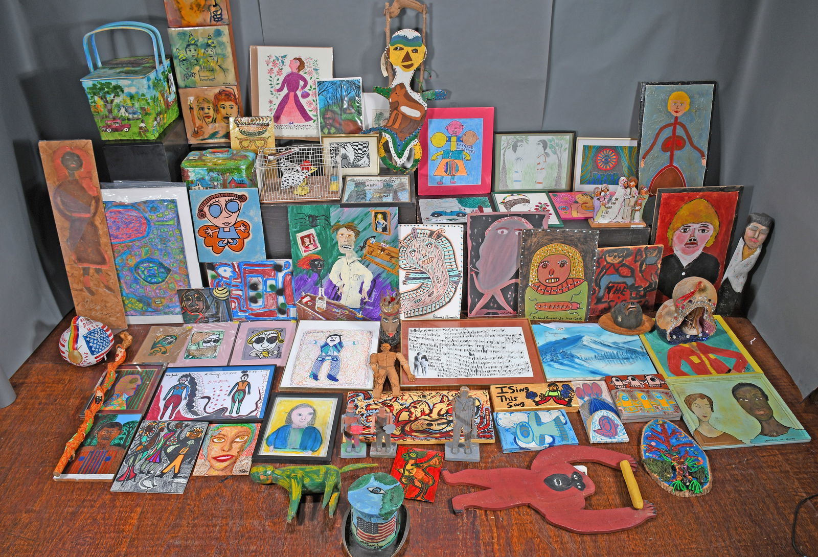 Folk Art Box Lot Extravaganza. Mixed artists. (1 of 4)