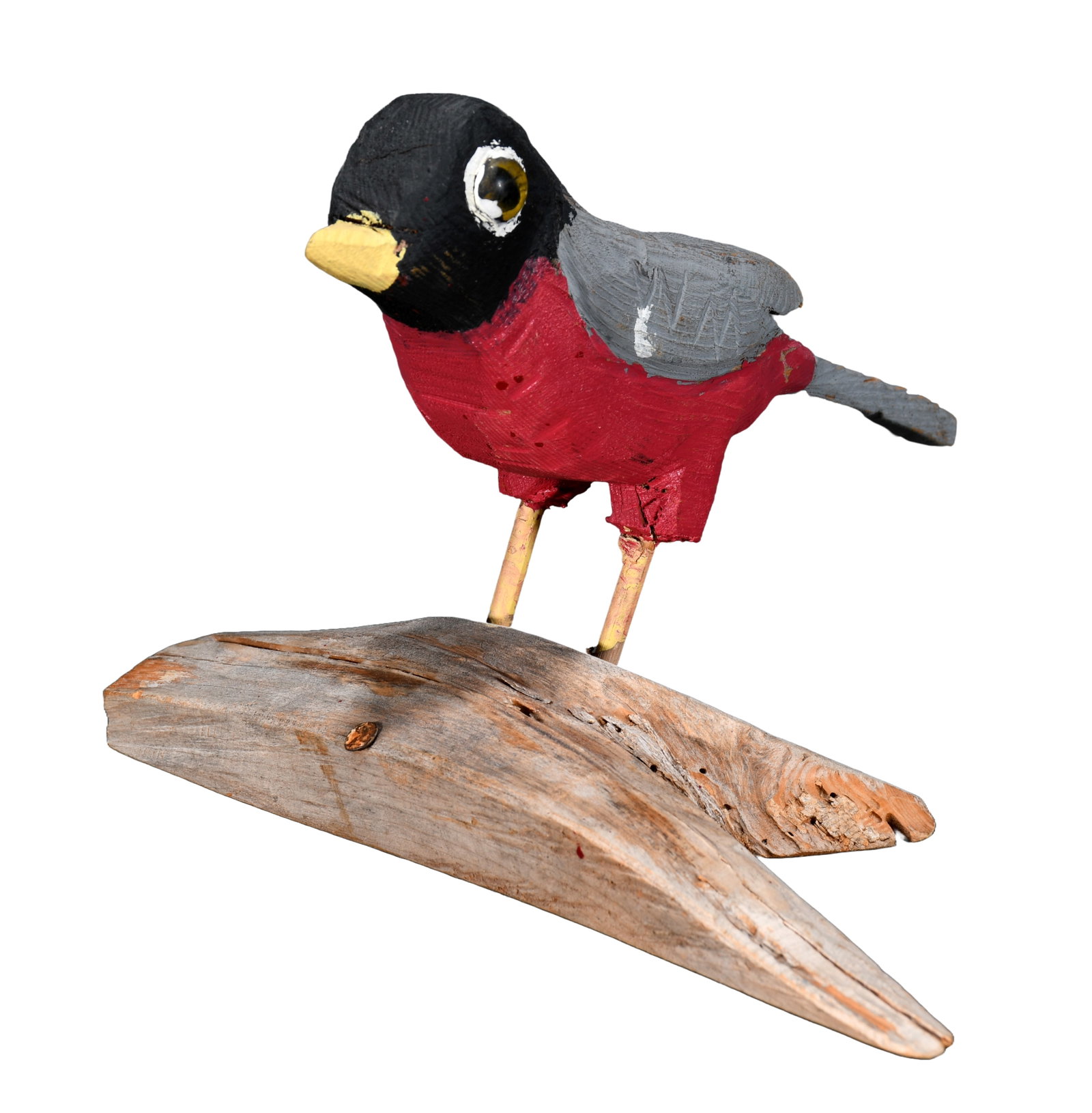 Wesley Merritt. Bird.: Wesley Merritt. Bird. Paint and mixed media on wood construction. Excellent condition. 10.5" w x 6" h. Est. $25-50. Ship: $45