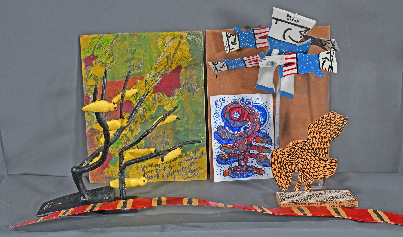 R.A. Miller, Howard Finster. Box Lot of Six Works. (1 of 1)