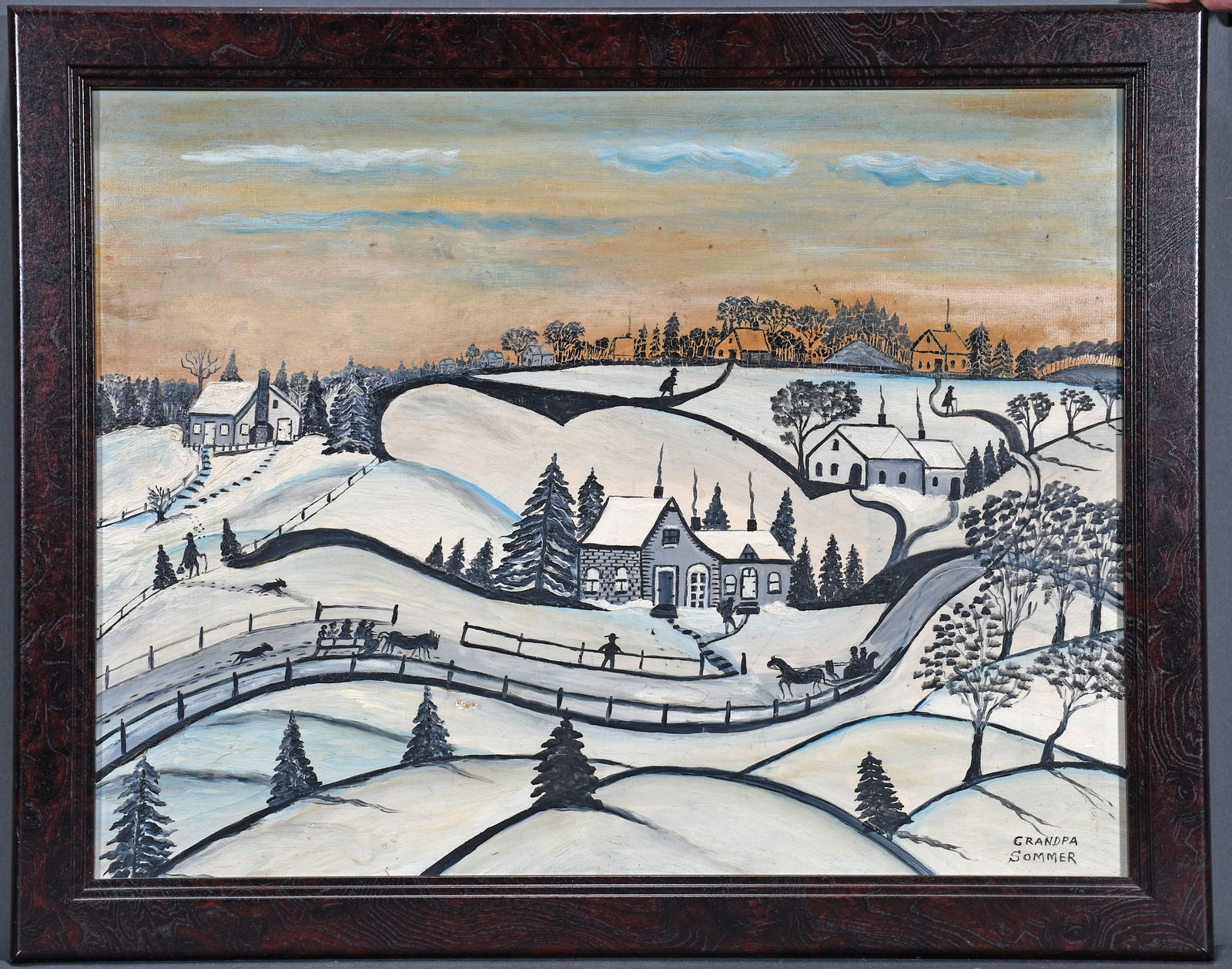 Grandpa Sommer. Black and White Snow Scene. (1 of 3)