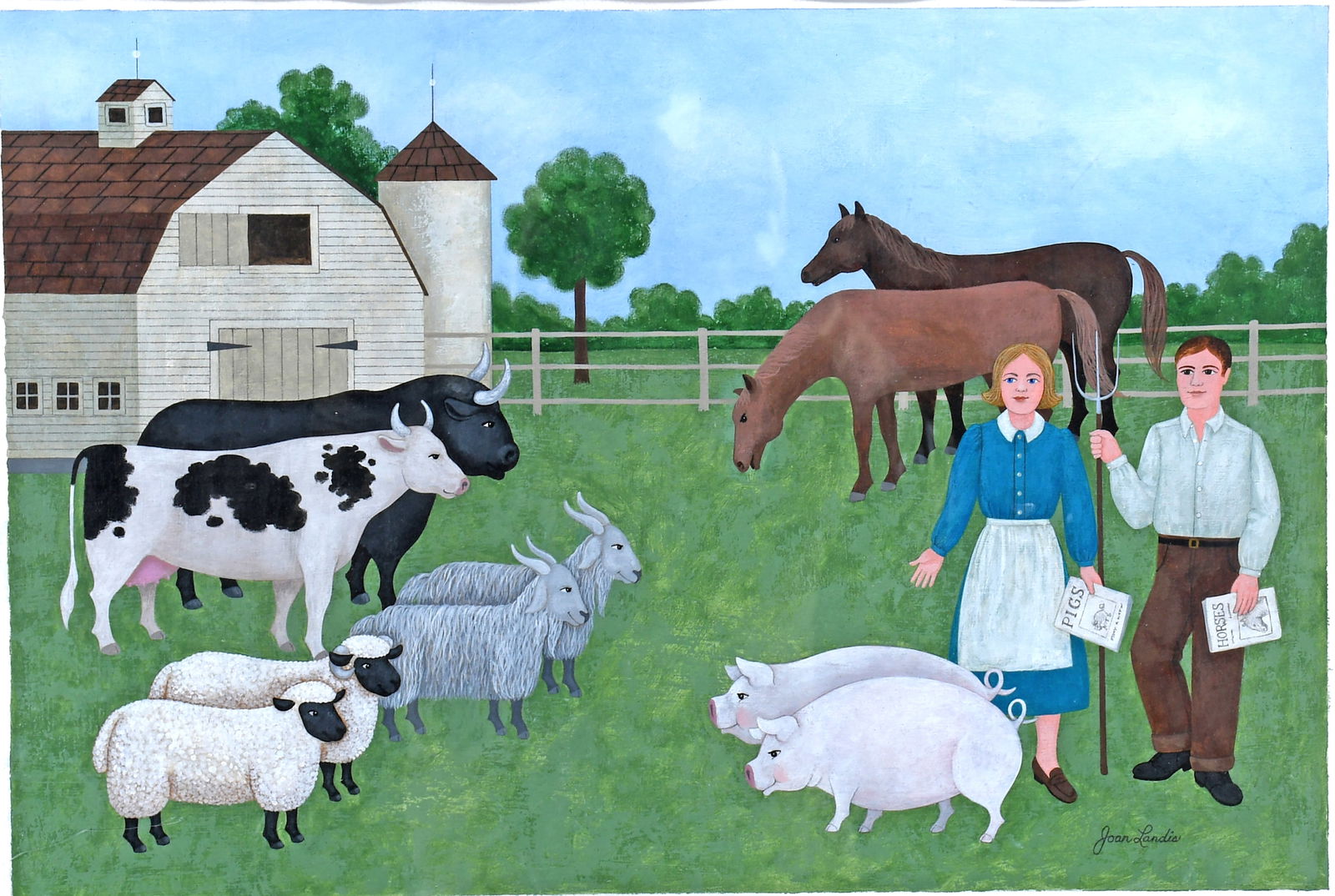 Joan Landis. Farm Scene. (1 of 2)