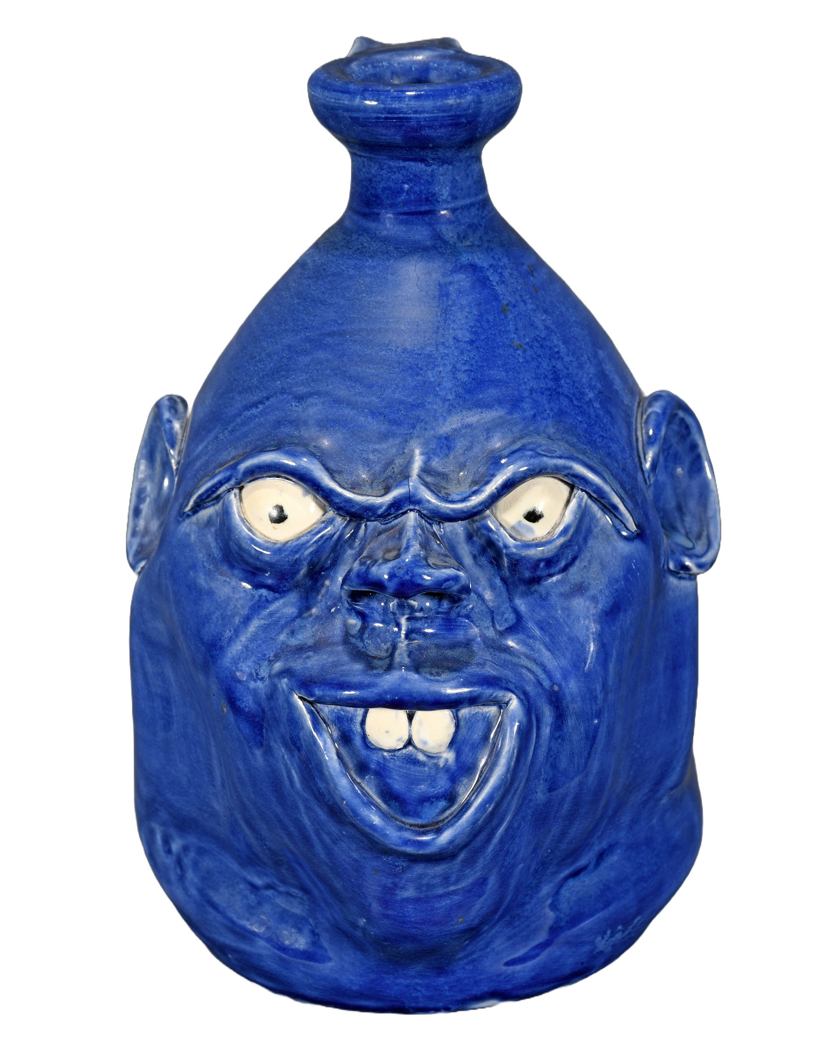 Steve Turpin. Blue Face Jug. (1 of 3)