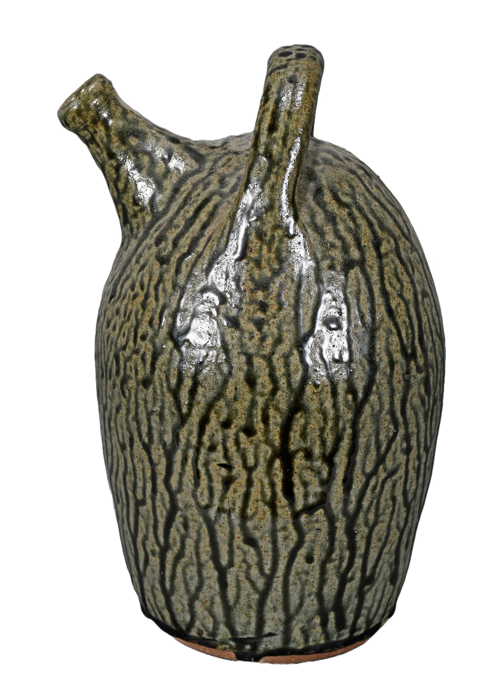 Clete and Billie Meaders. Spout Jug.: Clete and Billie Meaders. Spout Jug. 1997. Signed and dated. Mint condition. 11" h. Est. $25-50. Ship: $45