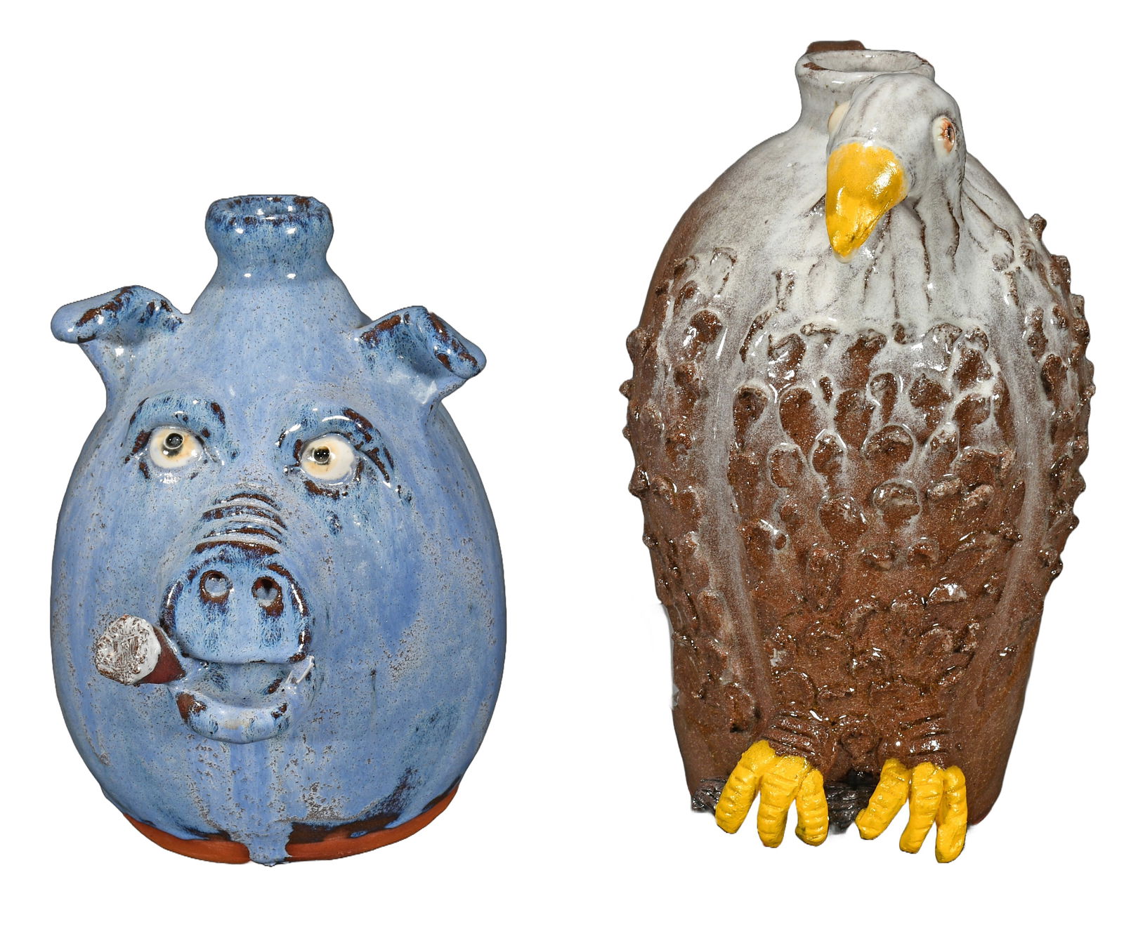 B.J. Craven. Pair of Works, Eagle and Blue Pig. (1 of 4)