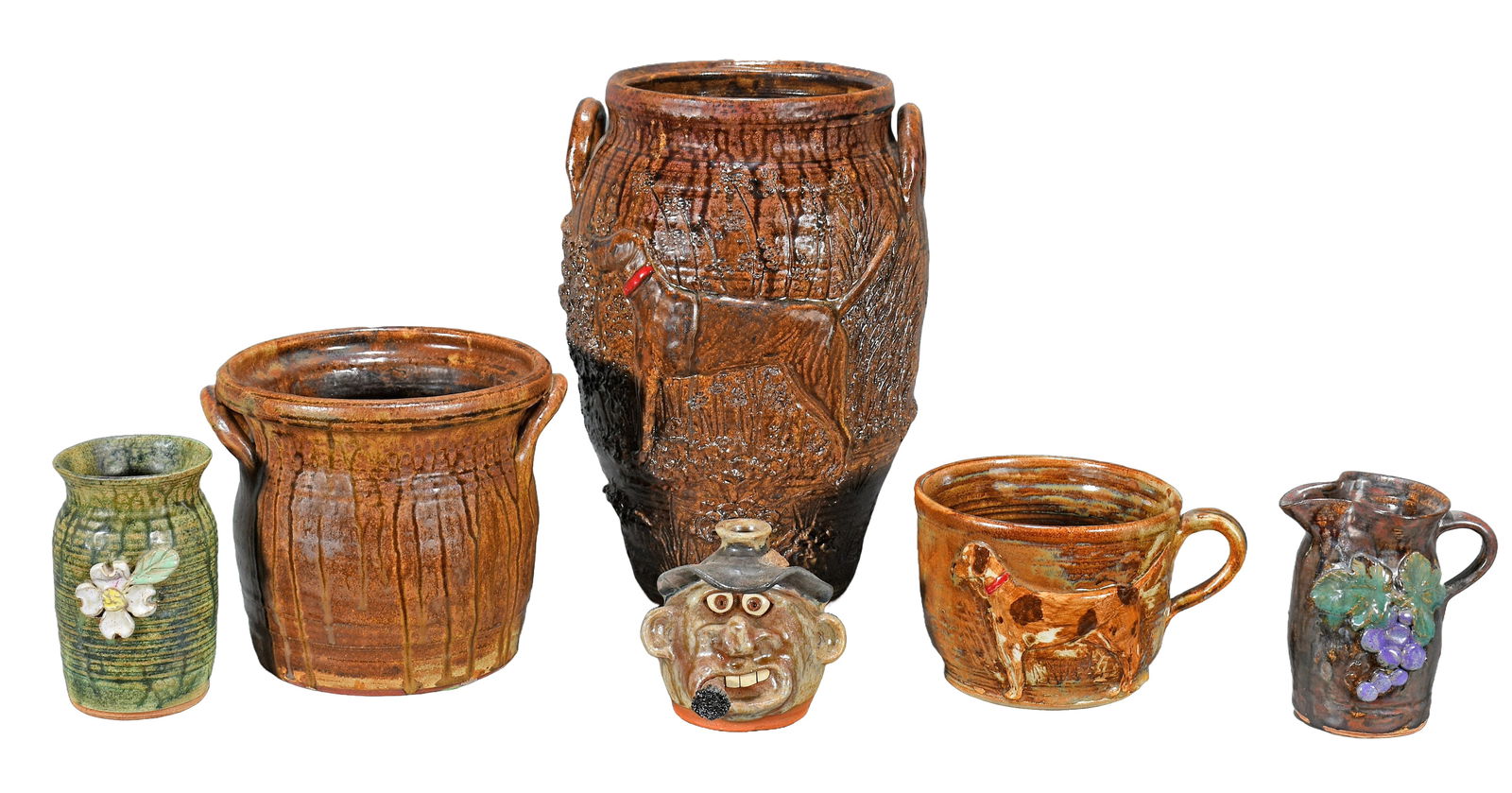 Wheeler Pottery. Group of Six Works. (1 of 4)