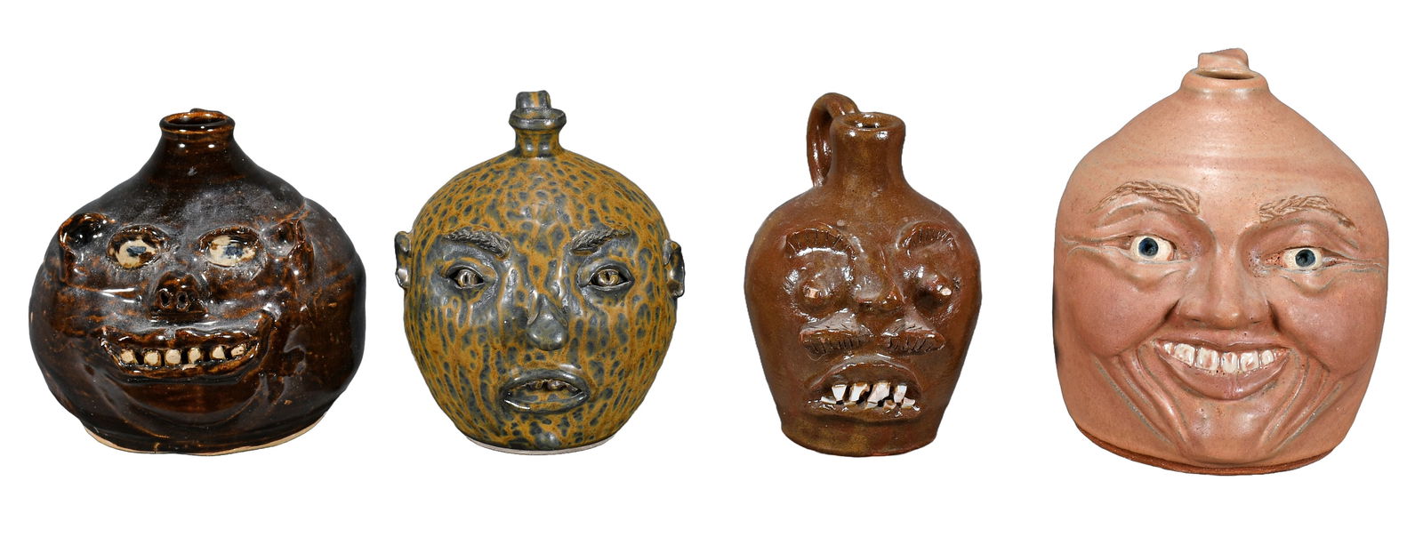 Rogers and Luther. Group of Pint Size Face Jugs. (1 of 3)