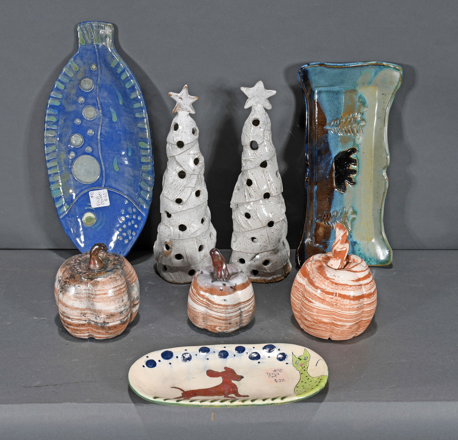 Lester Martin, Peaches Pottery, Anna Morris. 8 Works. (1 of 1)