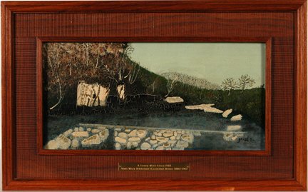 Grandma Moses. A Frosty Morn.: Anna Mary Robertson - Grandma Moses. A Frosty Morn. 1941. 15.75" w x 7.75" h, image. 21" w x 13" h with frame. Signed and titled by artist verso. Oil on board. Excellent condition. This piece has been
