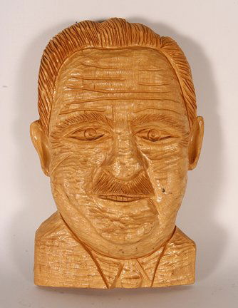 Clarence Stringfield. Mayor of Nashville.: Clarence Stringfield. Beverly Bailey - Mayor of Nashville. Signed and titled. Not dated. Carved wood with light varnish. Excellent condition. 10”h. Provenance: The George and Sue Viener Collection.