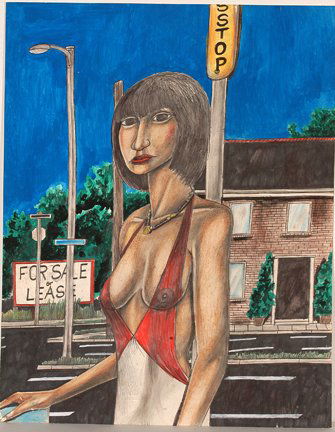 Roy Ferdinand. For Sale Or Lease.: Roy Ferdinand. For Sale Or Lease. Not signed or dated. Paint, ink and marker on poster board. Lower left dog-earred, otherwise great condition. 22” w x 28”h. Provenance: The Lynne Ingram Collectio