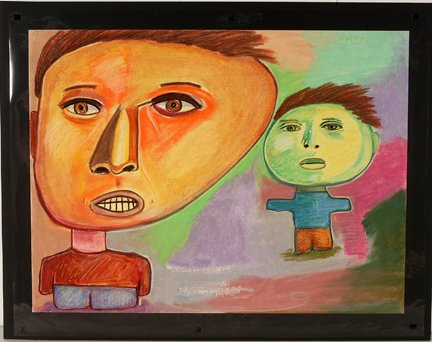 Tim Chess. Two Boys.: Tim Chess. Two Boys. Signed. Not dated. Pastel on acid-free paper. Excellent condition. 24” w x 18”h. Est. $200-400. Ship: $45