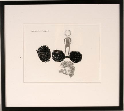 Benjamin Jones. Untitled Man.: Benjamin Jones. Untitled Man. 2005. Signed and dated. Graphite on paper. Excellent condition. Image is 12” w x 9”h. Frame is 20” w x 18”h. Est. $300-500. Ship: $45
