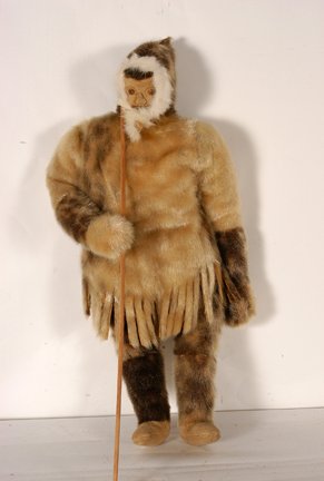 Inuit. Seal Hunter Doll.: Unknown Inuit. Seal Hunter Doll. Not signed or dated. Seal fur with natural hides. Excellent condition. 27” h. Est. $200-400. Ship: $45