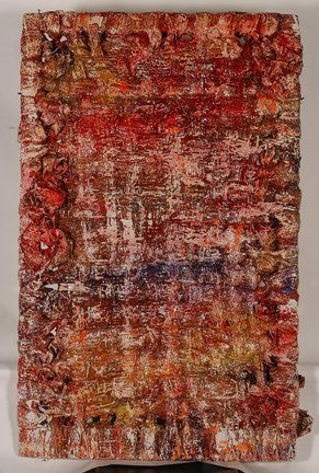 Loring Cornish. I’m A Niggro.: Loring Cornish. I’m A Niggro. Woven bedsheet and mixed media. Titled on verso. Not dated. Excellent condition. 59” x 38”. Provenance: The George and Sue Viener Collection. Est. $300-500. Ship: $