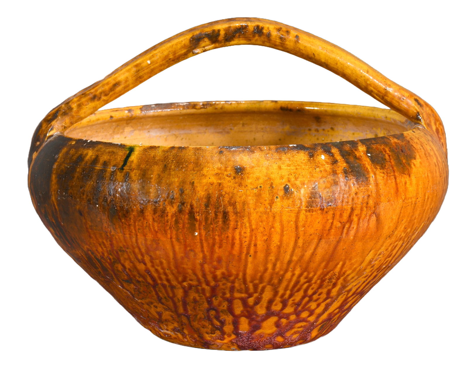 Cole Pottery. Early Art Pottery Basket. (1 of 6)