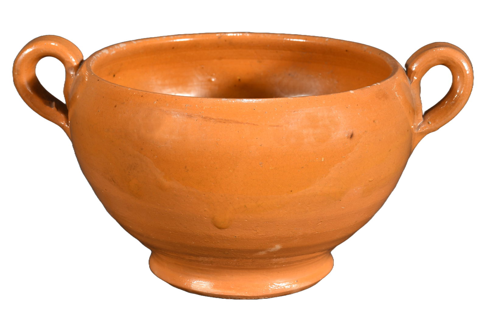 North State Pottery. Sunrise Yellow Glazed Pot. (1 of 4)