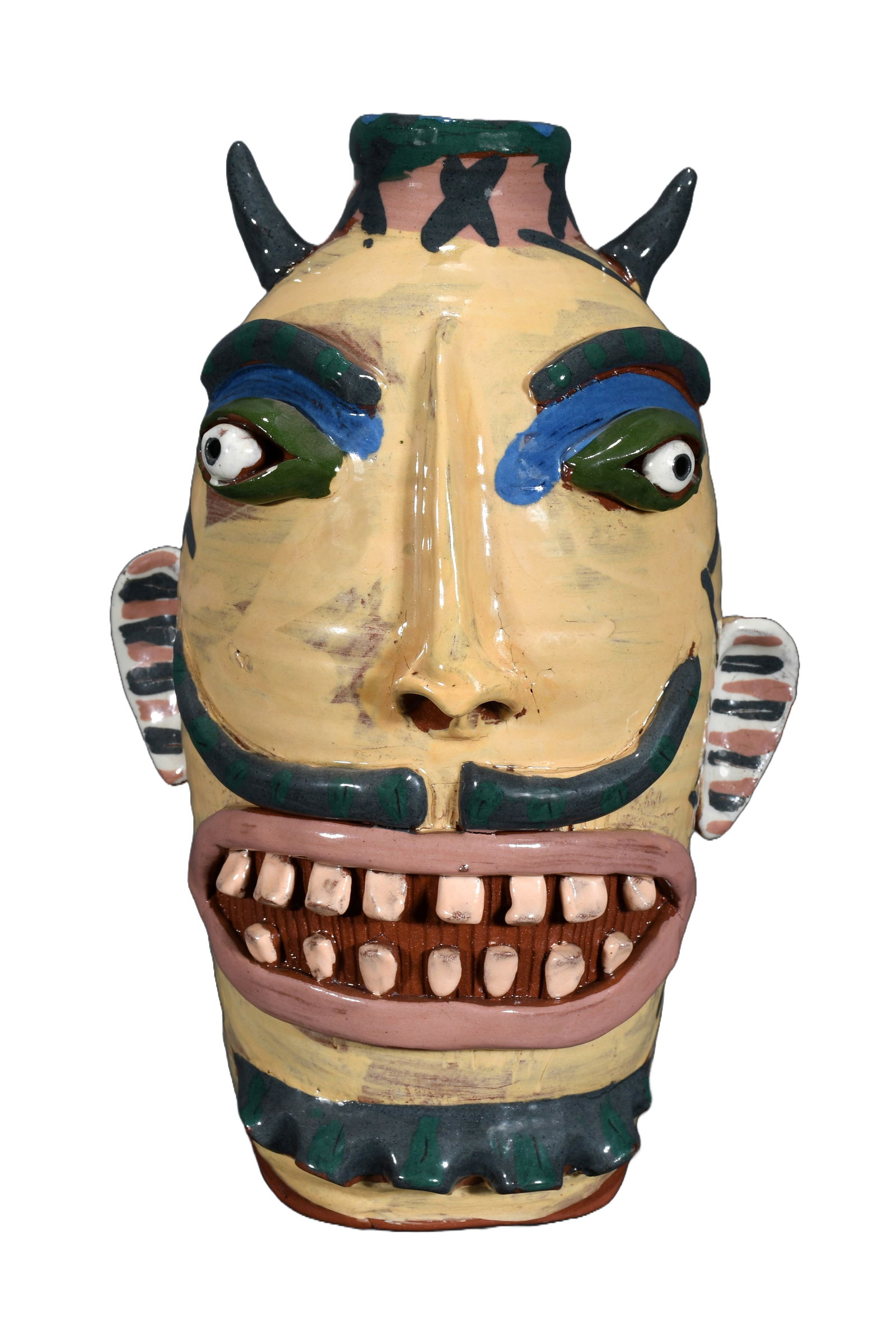 Carl Block. Devil Face Jug. (1 of 6)