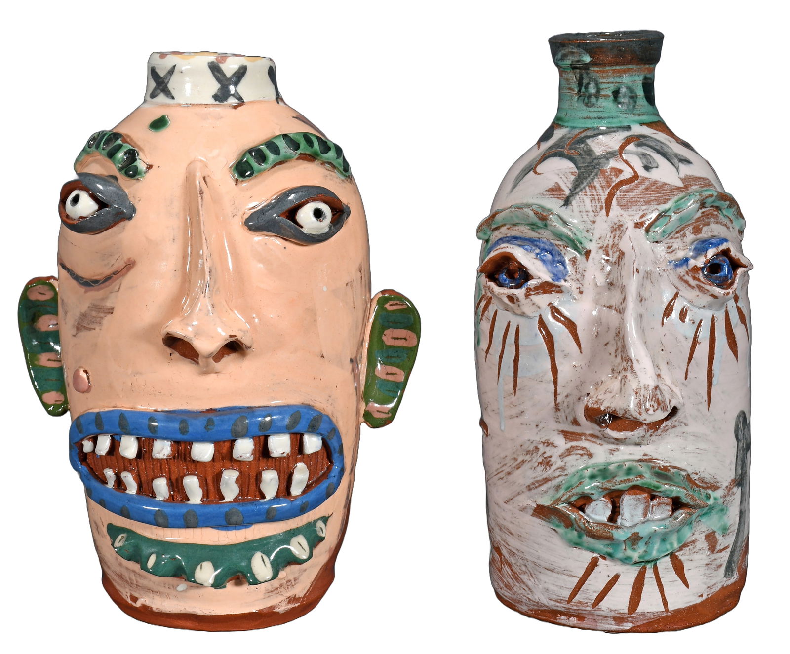 Carl Block. Pair of Face Jugs. (1 of 5)
