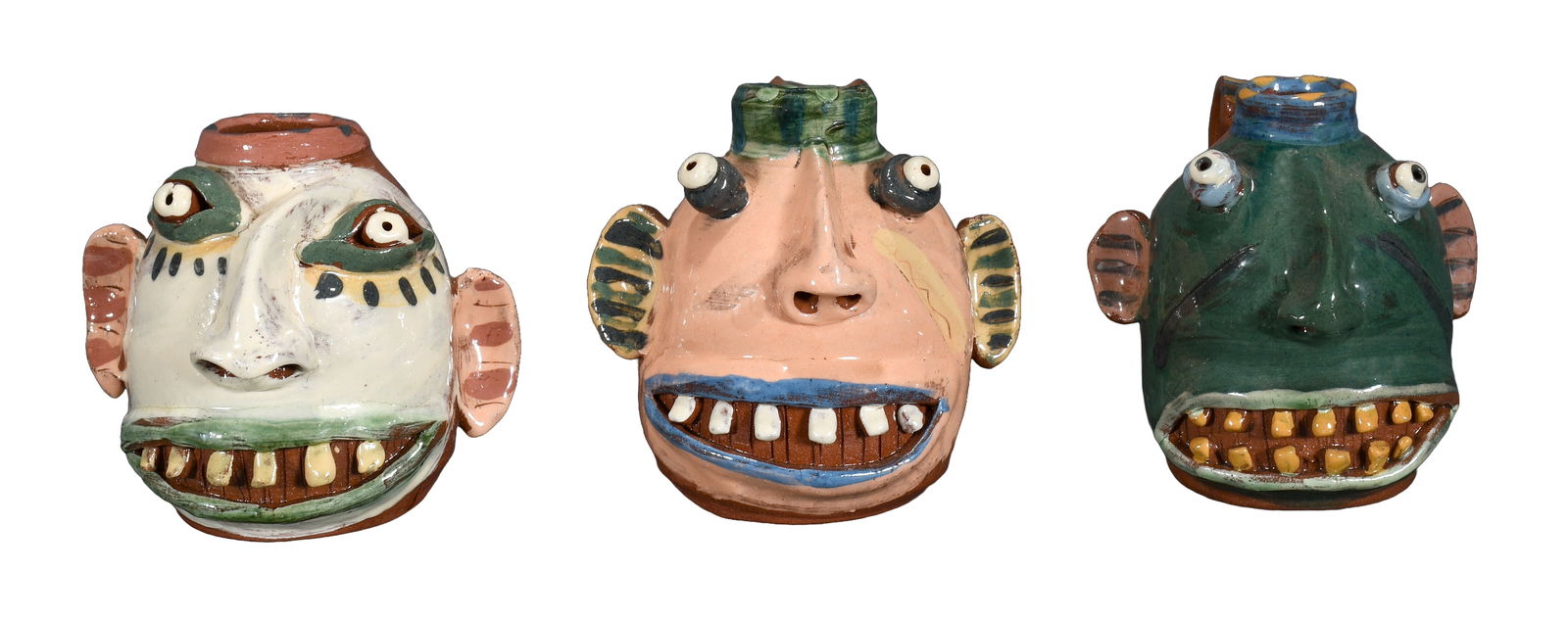 Carl Block. 3 Mini Face Jugs. (1 of 5)