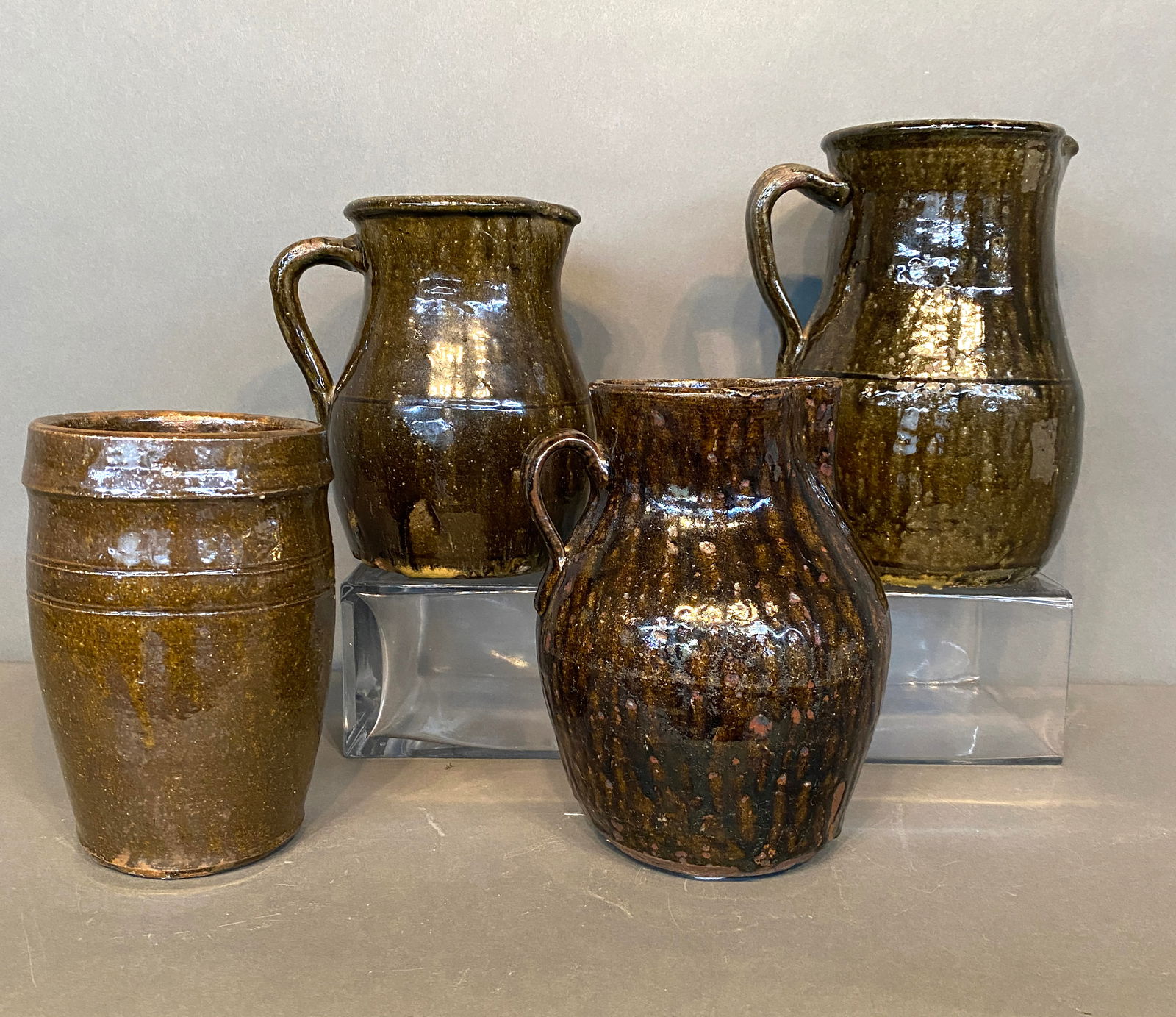 Cheever Meaders (Attrib). 3 Pitchers and a Vase. (1 of 4)