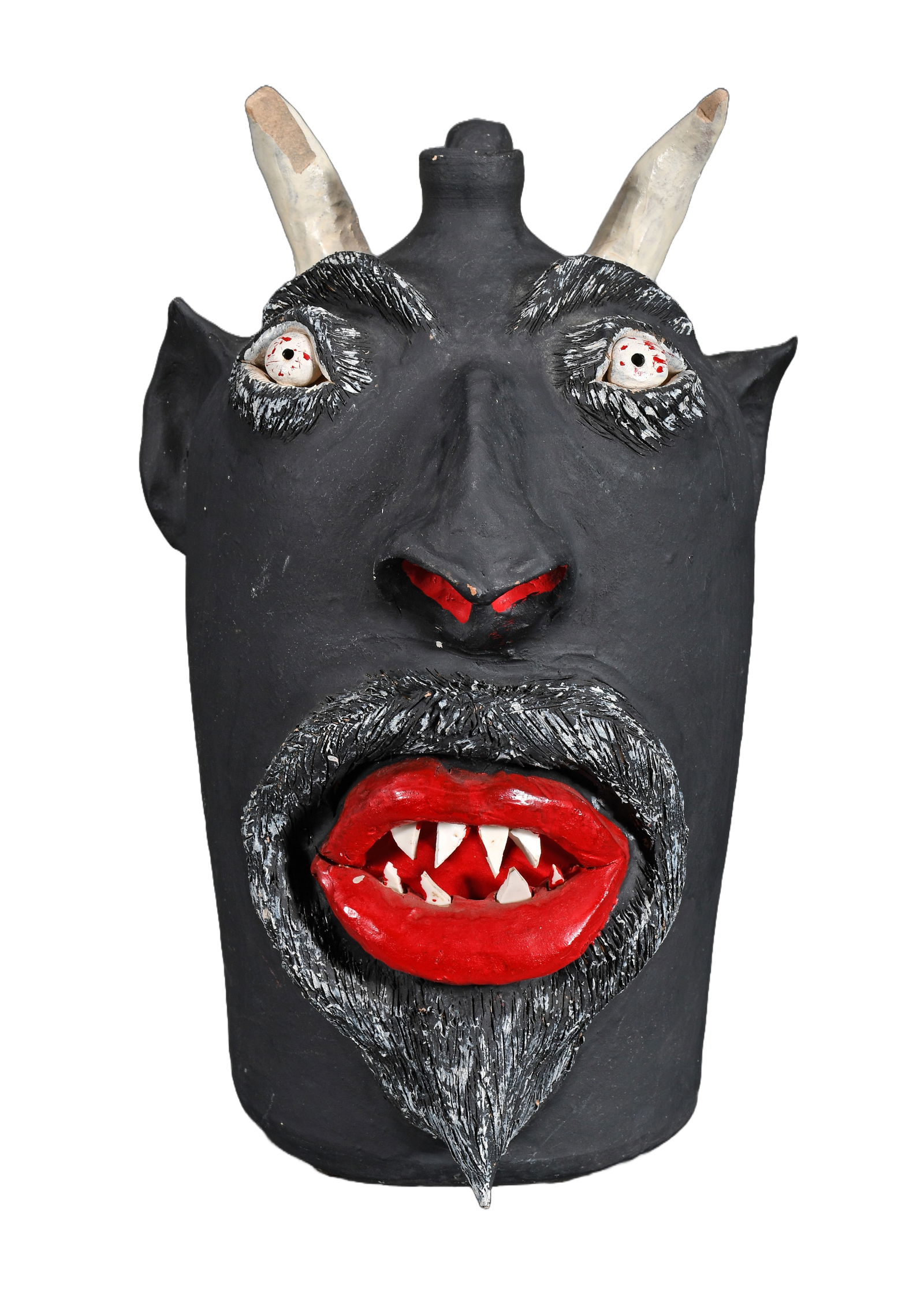 Robert Brown. Black Devil Face Jug. (1 of 8)