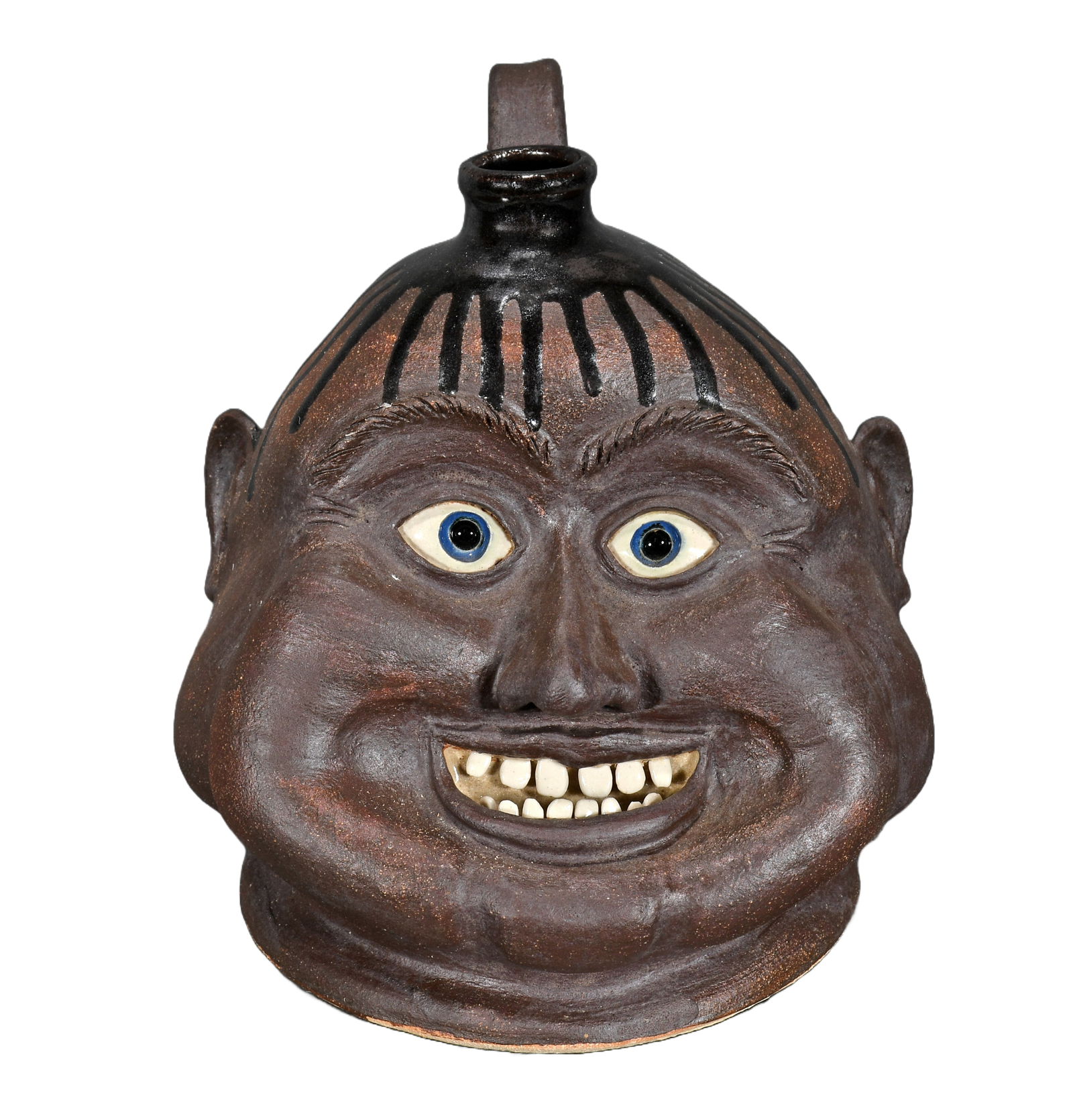 L.E. Cashatt. Smashed Face Jug. (1 of 4)