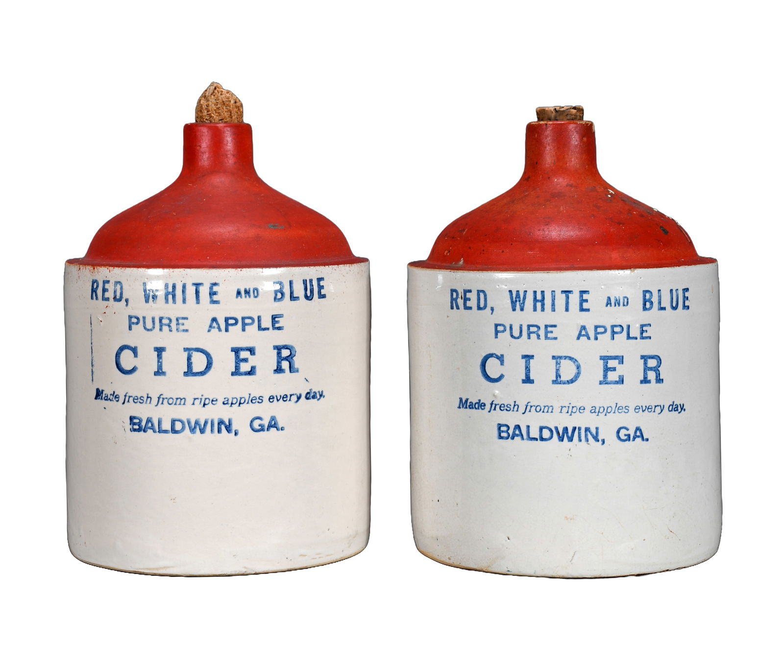 Red, White and Blue Pure Apple Cider Jugs. (1 of 3)