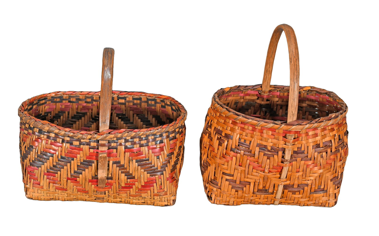 Pair of Gathering Baskets with Red Ocher Dye. (1 of 3)