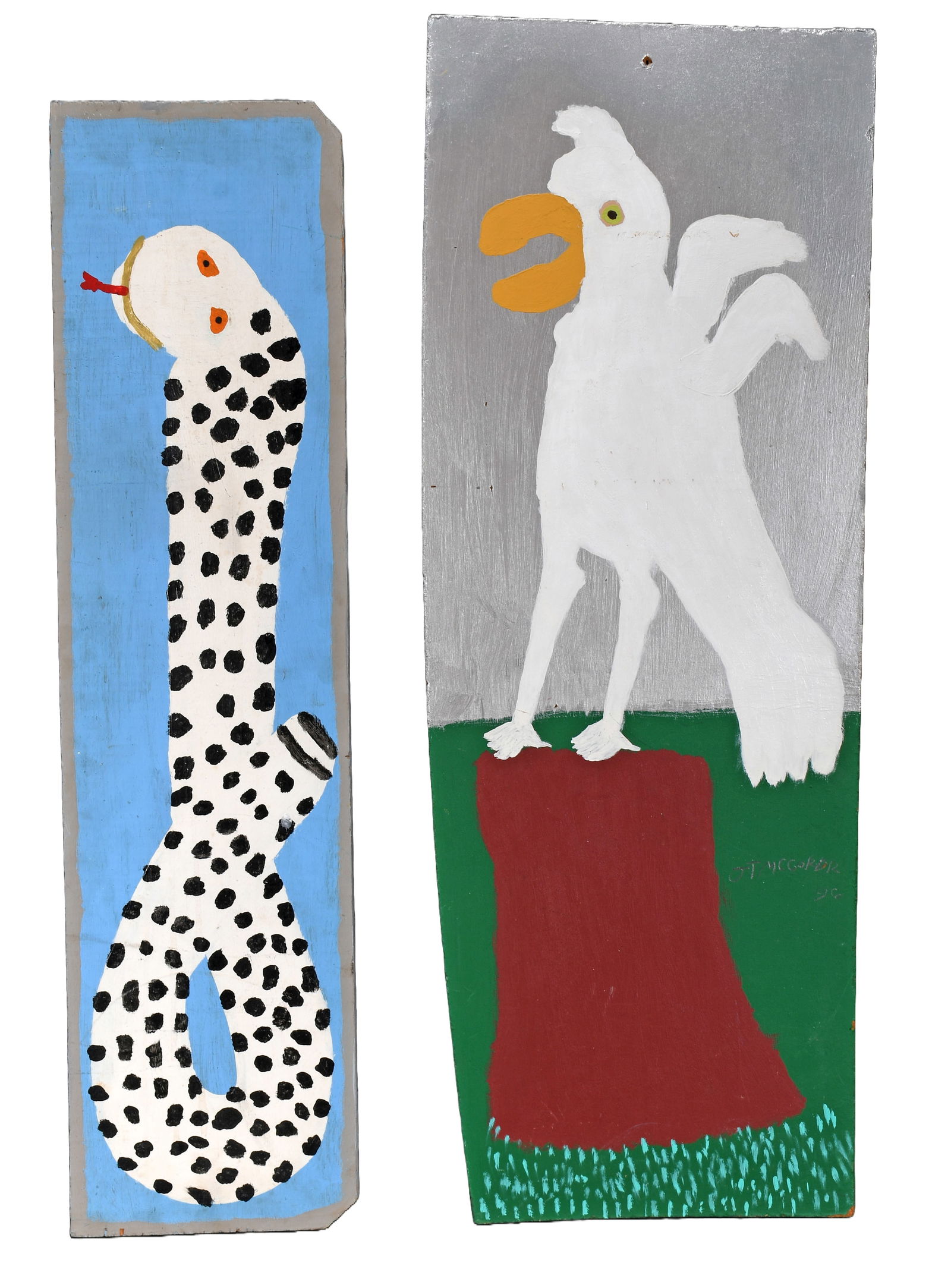 Jake McCord. Pair of Works, Bird and Snake. (1 of 3)