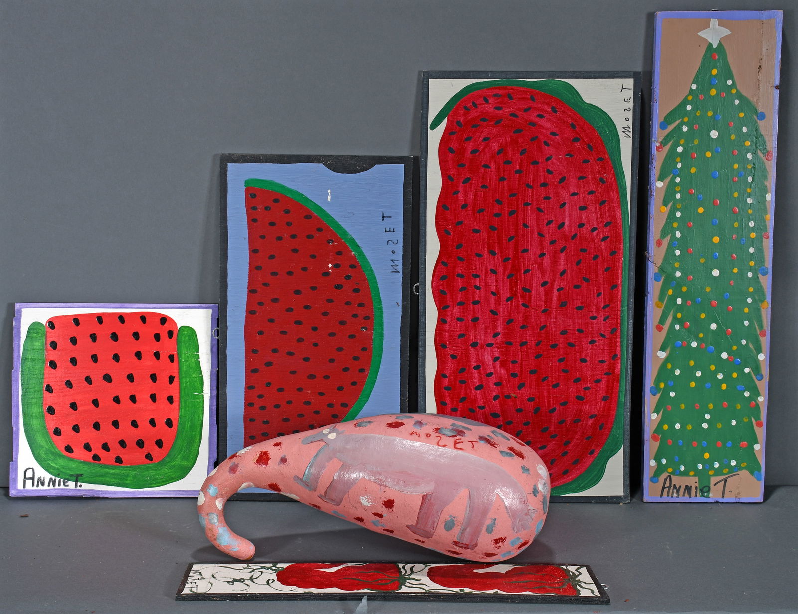 Mose Tolliver and Annie Tolliver. 6 Painted Works. (1 of 1)