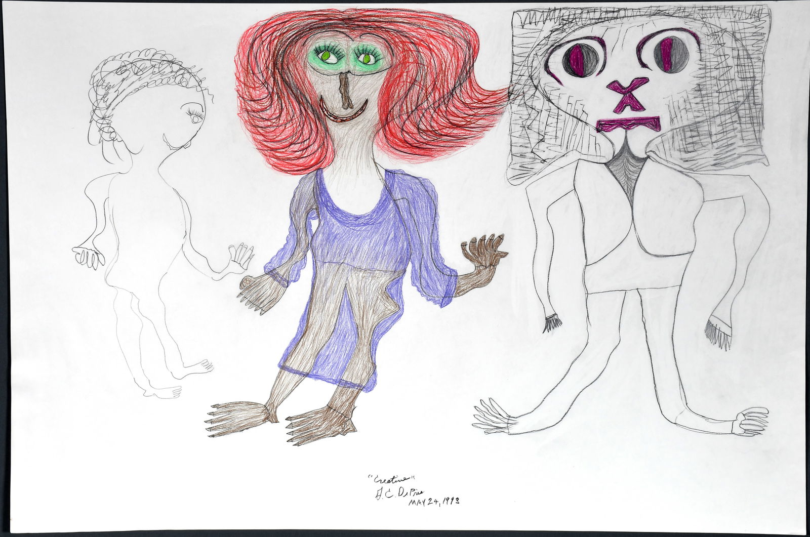 Creative G.C. DePrie. Woman with Two Ghosts. (1 of 2)