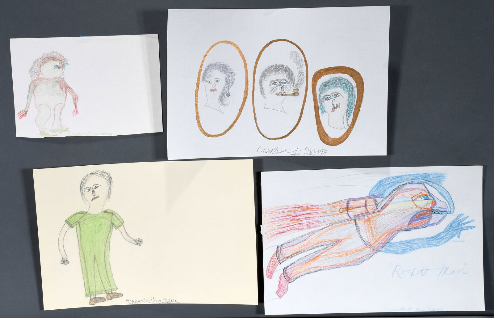 Creative G.C. DePrie. 4 Drawings. (1 of 1)