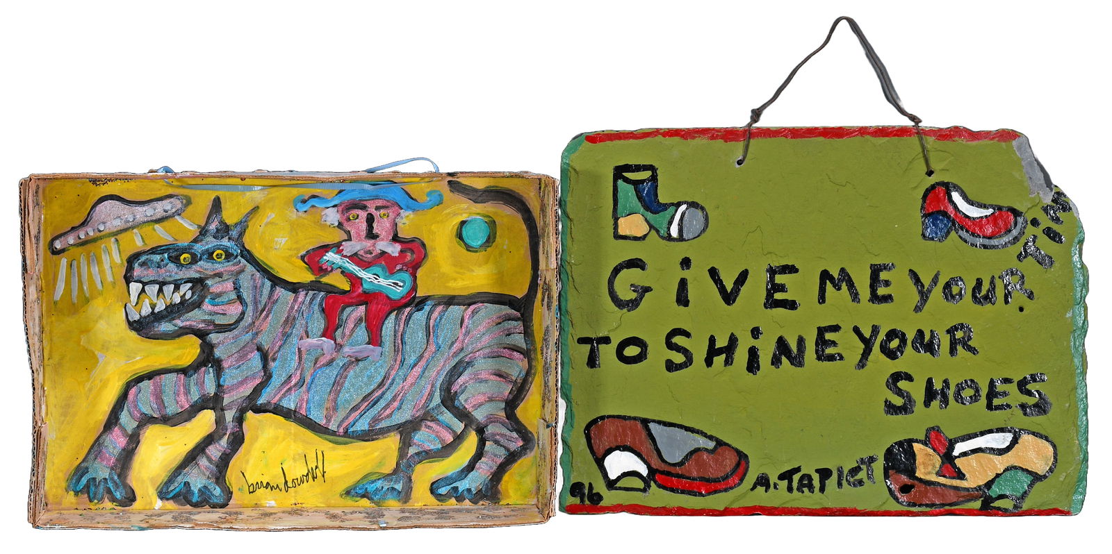 Brian Dowdall and Al Taplet. Two Paintings. (1 of 2)