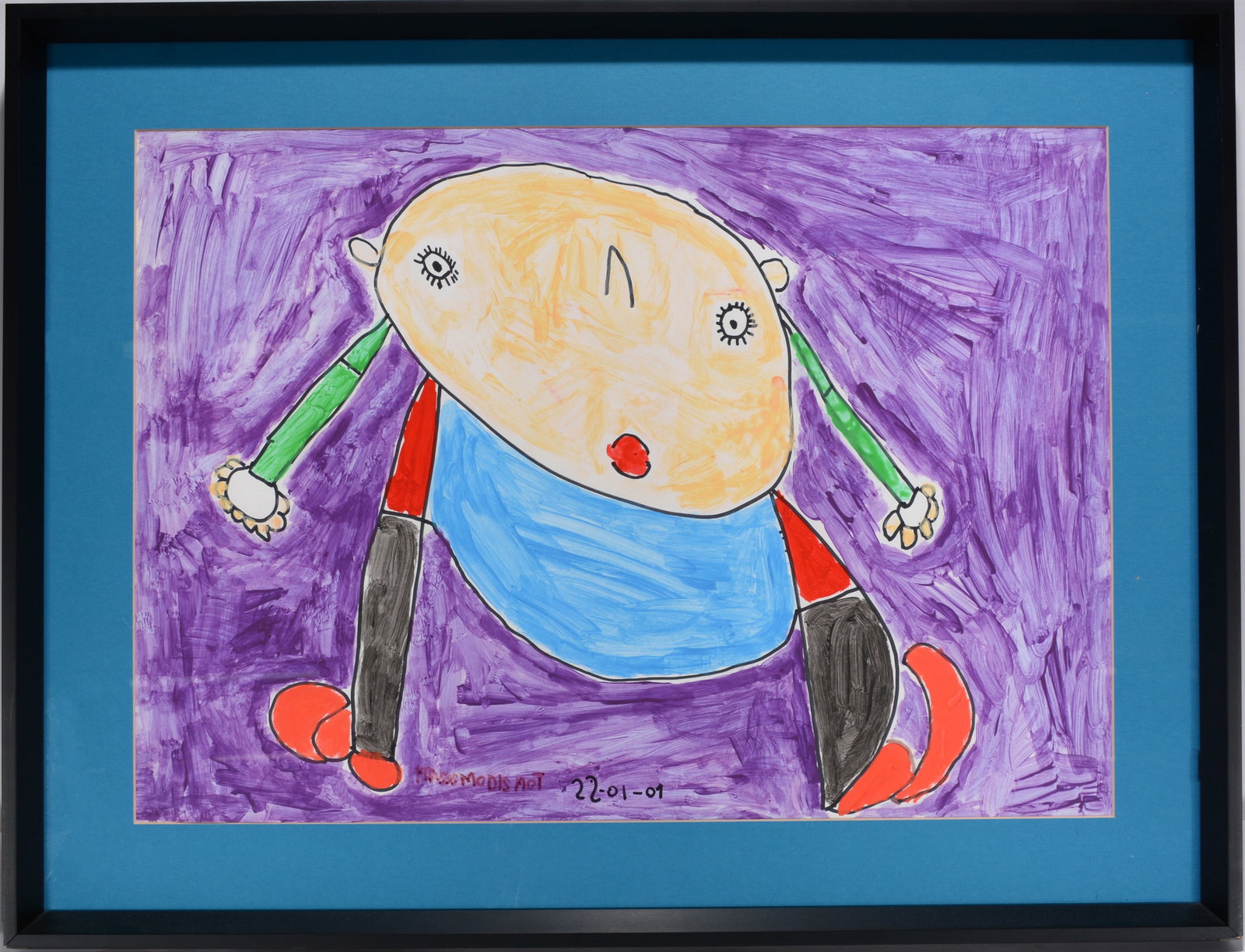 Massimo Modisti. Red Shoes.: Massimo Modisti. Red Shoes. 2001. Signed and dated. Paint and marker on poster. Excellent condition. Size with frame is 36” w x 26” h. Est. $100-200. Ship: $85