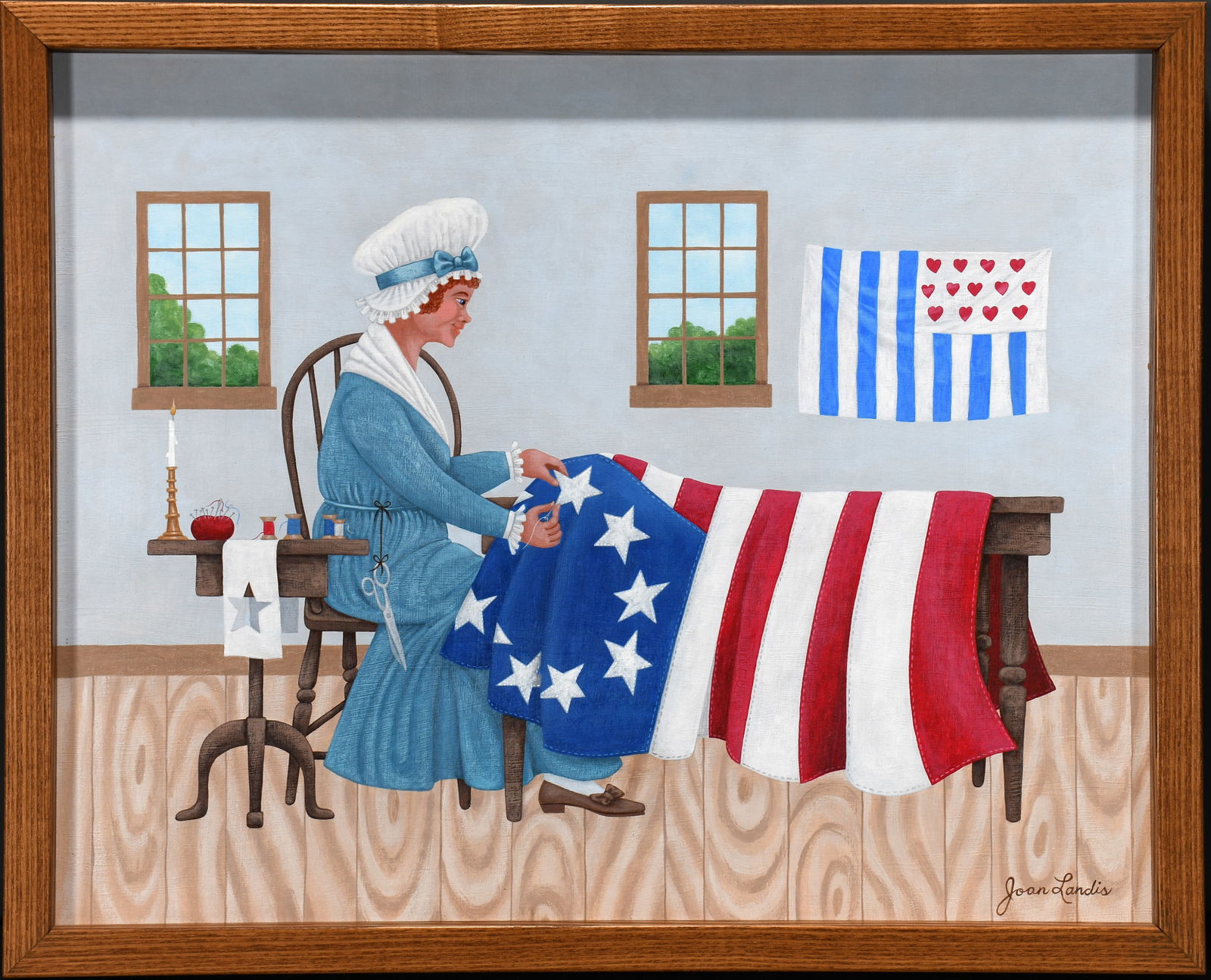 Joan Landis. Betsy Ross Sewing Flag. (1 of 1)